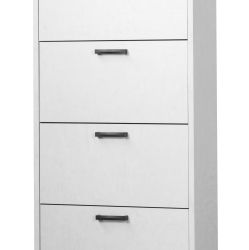 SCARPIERA 4RIBALTE BIANCO CEMENTO 3280BCM 75XX33.5X152 CM