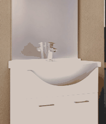 COMP. BAGNO CM 65  GAIA BIANCO LUCIDO  GAIA165BILUGA