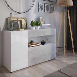 Credenza Johnny bianco cemento