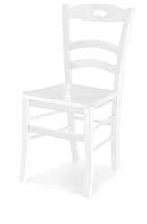 SEDIA LEGNO LACCATO BIANCO ART. 1002