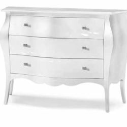 COMO' 3 CASSETTI DA 100 BIANCO LUCIDO 1251