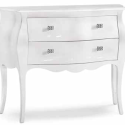 COMO' 2 CASSETTI BIANCO LUCIDO 1253