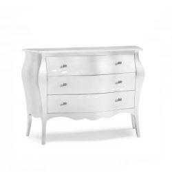 COMO' 3 CASSETTI DA 120 BIANCO LUCIDO 1311