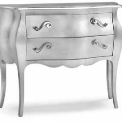 COMO' 2 CASSETTI FOGLIA ARGENTO 1253