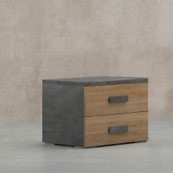 COMODINO ONIX OSSIDO CF NOCE