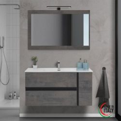 COMP. BAGNO SOSP. CM90 2CASS+1A OXID COL. OSSIDO GRIGIO 805101