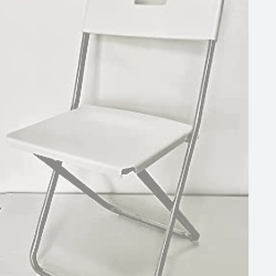 SEDIA PIEGH. COLOURS STRUT. ACCIAIO SED. PLAST. BIANCA ART. 2803005