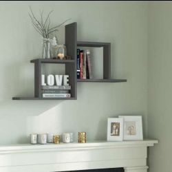 Olly mensola laminato antracite. 