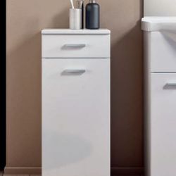 BASE BAGNO CM35 MOD. CLASSICA BIAN LUC. 1CASS+ PORTA BIANCHERIA CL104MDC