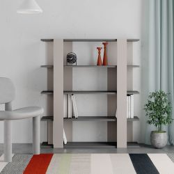 LIBRERIA TITA LIGHT MOCHA E ANTRACITE LIB558 110X29X122 CM