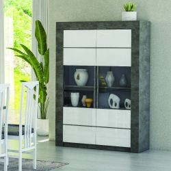 VETRINA 2A CAPRI OSSIDO BIANCO VE352/220350002