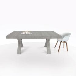 TAVOLO ALLUNGABILE 180/480CM CON 6 ALLUNGHE GRIGIO CEMENTO TAV1661
