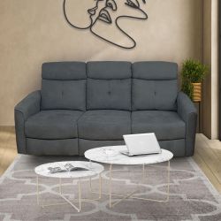DIVANO 3P ENEA CON RELAX MANUALE GRIGIO SCURO DIV683