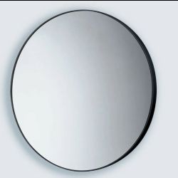 SPECCHIO 80CM C/CORNICE METALLO NERO