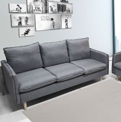 DIVANO 3 POSTI DARIO TESSUTO GRIGIO DIV8233