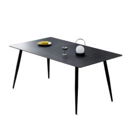 TAVOLO FISSO MILA TOP 10.5MM EFFETTO MARMO NERO OPACO