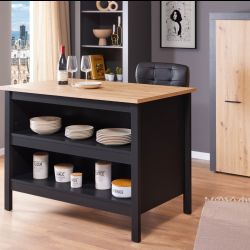 BANCONE HELINA CM 124X75 BLACK E ROVERE ARTISAN BAN197