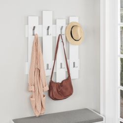 Appendiabiti a muro Wave 8 ganci bianco