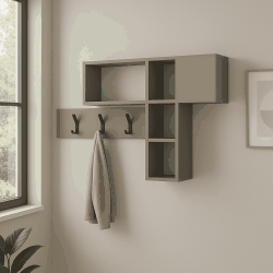 APPENDIABITI DA PARETE GAME MOCHA 3 GANCI 4 NICCHIE