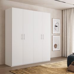 Armadio 4 ante battenti Swift bianco
