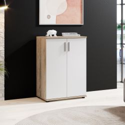 Armadietto multiuso 2 ante rovere sonoma bianco 36101689