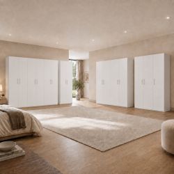 Armadio battente Swift bianco opaco H.202 cm