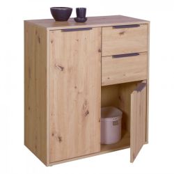 Base 2 ante e 2 cassetti Espresso rovere artisan