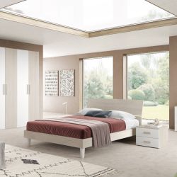 Camera da letto New Ida bianco olmo con giroletto