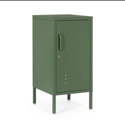 Comodino 1 anta Cambridge in metallo verde 0746921