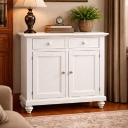 Credenza 2 porte e 2 cassetti arte povera bianca