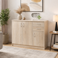 CREDENZINA OPTIMUS 3 ANTE 2 CASSETTI ROVERE SONOMA 3800566N