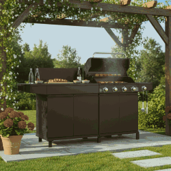 Cucina a gas per esterno Merita antracite 0790305