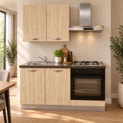 Cucina monoblocco Mira Oregon 150 cm con elettrodomestici