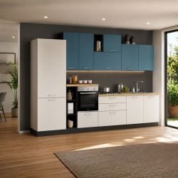 Cucina moderna Sandy maxi pensili e colonna frigo 75 cm