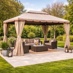 Gazebo Roma 3x3 mt con tende laterali 786/8C