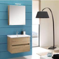 Composizione bagno Korallo con specchio contenitore