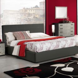 Letto matrimoniale contenitore Kika grigio antracite
