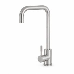 Miscelatore cucina canna svedese acciaio spazzolato 401142
