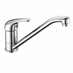 Miscelatore lavello cucina canna bassa cromato