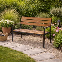 Panchina Isak antracite da giardino