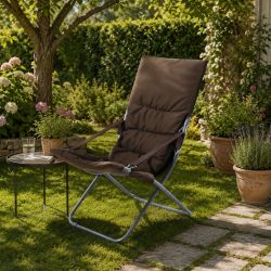 Poltrona Maiorca canapone marrone 780-52M in giardino
