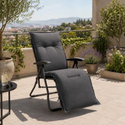Poltrona relax recliner con cuscino Mary 6517 in terrazza