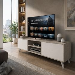 Porta tv Nimes 2 ante beton e rustica PTV778
