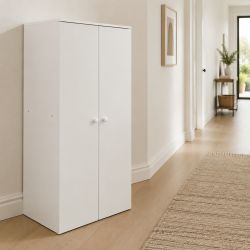 Scarpiera 2 ante 7 ripiani bianco 55x34x12 cm 4074001 in corridoio