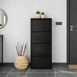 Scarpiera 4 ribalte metallo nero SC84