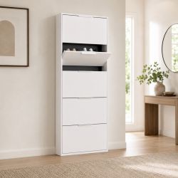 Scarpiera slim 5 ribalte bianco opaco SC1361K87405