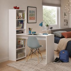 Scrivania con libreria Duplo bianco artik per cameretta