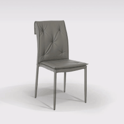 SEDIA MODERNA SIMILPELLE GRIGIO SCURO SED 341