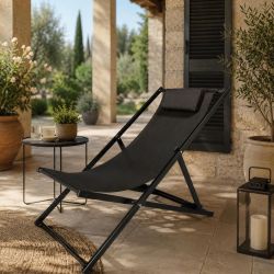 Sdraio esterno alluminio Infinity nera 780-59N
