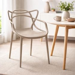 Sedia Heron resina tortora SED289 in cucina
